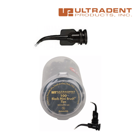 Black Mini Brush - ULTRADENT - 100 unités