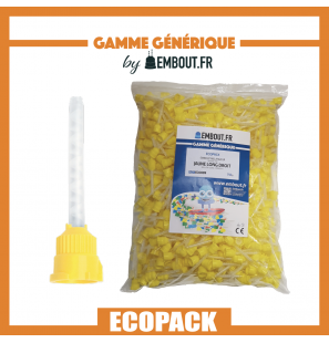 Embout mélangeur jaune - ECO PACK EMBOUT.FR - 750u