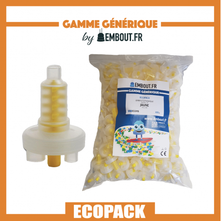 Embout mélangeur dynamique jaune - ECO PACK - EMBOUT.FR - 300u