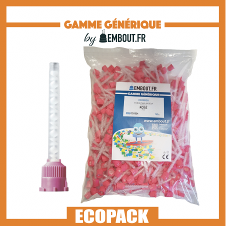 Embout mélangeur rose - ECO PACK EMBOUT.FR - 750u