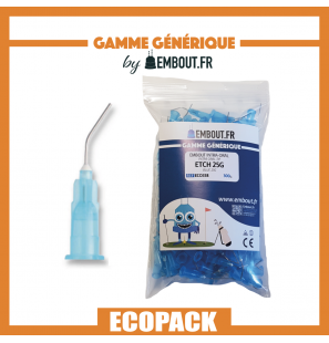 Embout bleu etch 25G - ECOPACK EMBOUT.FR - 300u