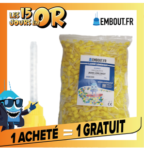 Embout mélangeur jaune - ECO PACK EMBOUT.FR - 750u