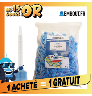 Embout mélangeur bleu pointu - ECO PACK EMBOUT.FR - 750u