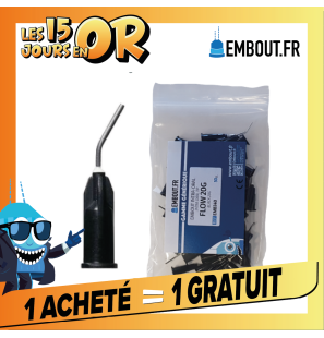 Embout flow noir 20G - EMBOUT.FR - 50u