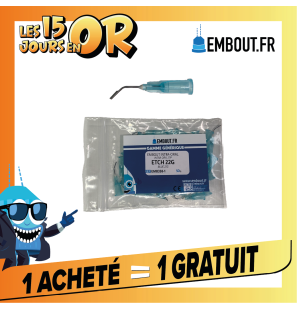 Embout bleu Etch 22G - EMBOUT.FR - 50u