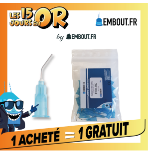 Embout bleu Etch 25G - EMBOUT.FR - 50u