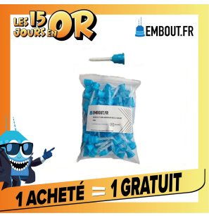 Embout mélangeur bleu droit - ECO PACK EMBOUT.FR - 750u