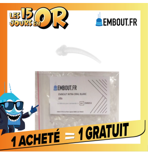 Embout intra oral blanc - EMBOUT.FR - 100u