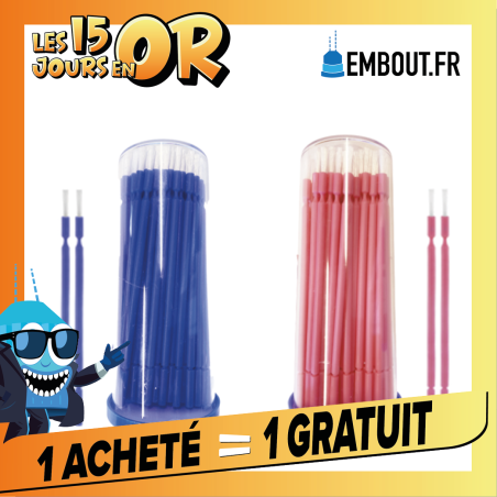 Applicateur pinceau flexible- EMBOUT.FR- 100u