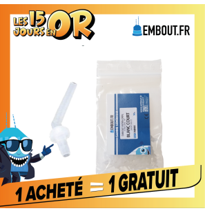 Embout intra oral blanc court  - EMBOUT.FR - 100u