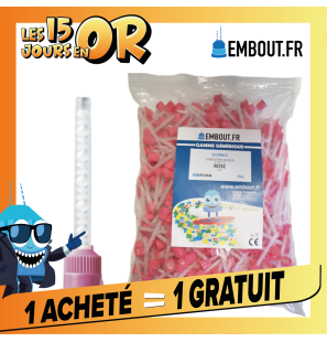 Embout mélangeur rose - ECO PACK EMBOUT.FR - 750u