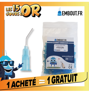 Embout bleu Etch 25G - EMBOUT.FR - 100u