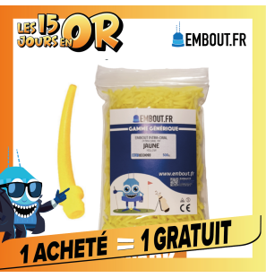 Embout intra-oral jaune - ECO PACK EMBOUT.FR - 500u