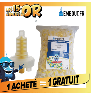 Embout mélangeur dynamique jaune - ECO PACK - EMBOUT.FR - 300u