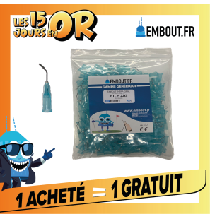 Embout bleu Etch 22G - ECO PACK EMBOUT.FR - 300u