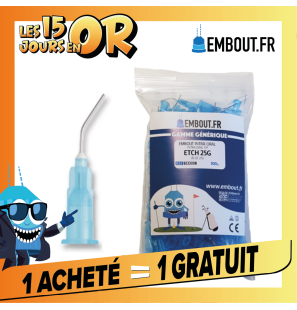 Embout bleu etch 25G - ECO PACK EMBOUT.FR - 300u