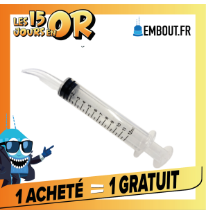 Seringues à pointe courbe 12mL - EMBOUT.FR- 50 unités