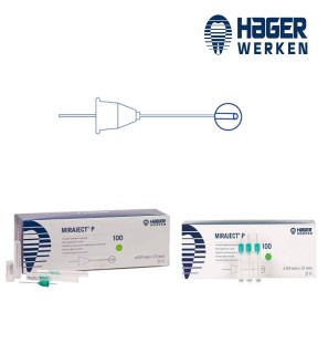 Aiguille d'anesthésie miraject P - HAGER & WERKEN - 100u