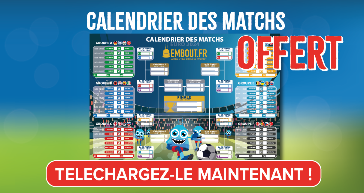 Calendrier des Matchs EURO 2024 à télécharger dès maintenant !